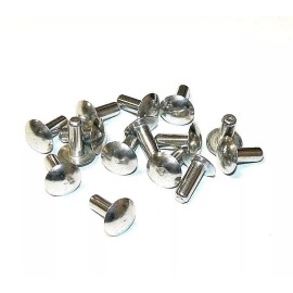Unbranded 3/16" x 1/2" Full Brazier Head Solid Aluminum Rivet - 2117 T4 (Hard) - 50 Pcs.