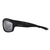 Panama Jack Men's Polarized Floating Silver Flash Wrap Sunglasses, Black,