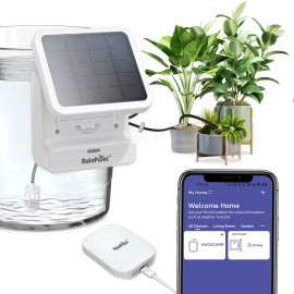 RainPoint WiFi App-Controlled Watering Timer Solar Powered Pump for House Plants