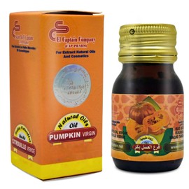 El Captain Pumpkin Virgin Oil Pure & Natural Cold Pressed Elcaptain Concentrated Crude Perfect Fresh For Cooking & Skin & Body No Additives Non Gmo Kosher Halal ( 1 Pack = 1.01 oz / 30 ml ) زيت قرع العسل بكر