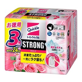 Kao Toilet Quickle, Strong, Premium Rose Scent, Refill 24 Sheets, 24 Rose Replacements