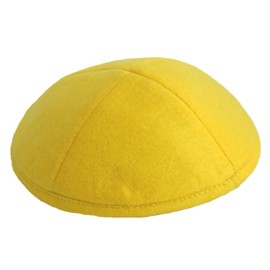 A1 Skullcap Linen Fabric Kippot Single or Bulk Kippah Optional Custom Imprinting Inside for Your Speacial Event … Yellow