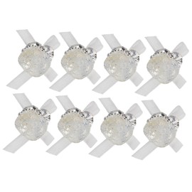 FRCOLOR 8PCS Nail Acrylic Rhinestones Organza Bow Charms Unique Nail Art Supplies for Women Effortless Application Versatile Combinations Sturdy and Adorable Design for Stunning Manicures