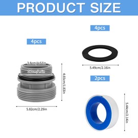 GOUYENG Hose Connector, Filter Hose Conversion Kit, Pool Hose Adapter, Pool Hose Adapter, Pool Hose Adapter, Pool Connection for Intex, Coleman & Hayward Pool Hose Adapter 4560