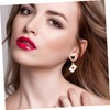 BESPORTBLE 1Pair Heart Playing Card Dangle Earrings for Women Asymmetric