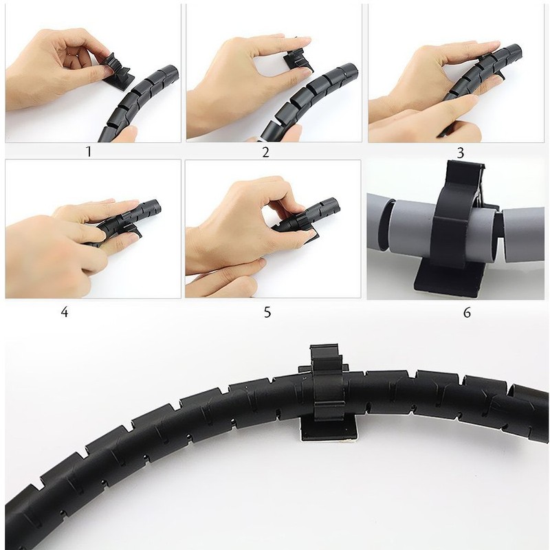 Viaky 30 Pcs Black Clips Self Adhesive Backed Nylon Wire