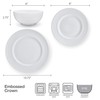 Mikasa Crown White Chip Resistant 18 Piece Dinnerware Set, Service