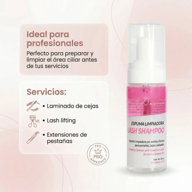 Lash Shampoo Limpieza Profesional J Denis Para Pestañas Mink