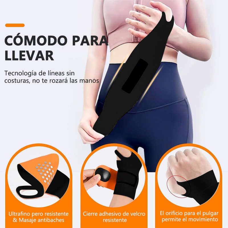 2pcs Muñequera Tunel Carpiano,Muñequera ajustable ultra fina y ligera,Muñequera Ultra-Fina