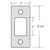 Stainless Steel Deadbolt Strike Plate Square Round Corner Backplate 1"
