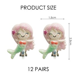 12 Pairs Of Girls' Earrings, Children'S Clip-On Earrings, Cartoon Earrings, Decorative Earrings, Cute Clip-On Earrings