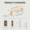 GOFFIDECO 10 Pack Brushed Gold Cabinet Pulls 4.5Inch Length 3.75