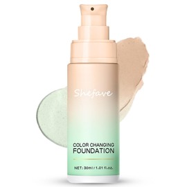 Colour Changing Foundation For Mature Skin, Liquid Foundation For Aging Skin – Lightweight, Hydrating & Buildable Coverage For Flawless, Even Skin Tone | Long Lasting Color Match For Face, #01 Green
