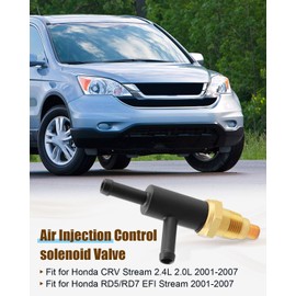 Air Assist Control Solenoid Valve Fit for Honda CRV Stream 2.4L 2.0L 2001-2007, for RD5/RD7 EFI Stream 2001-2007 Replacement 36281-PNA-G01, 36281-PNA-G02