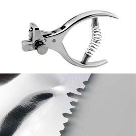 Dickly Pattern Notcher Tool Fabric Notch Punching Pliers 2mm Cut Width Hole Puncher Cutting Punch Tool for Watch Band Greeting Card Label Tag