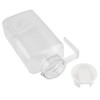 Acrylic Jug with Lid and Handle Ribbed Striped Juice Bottle