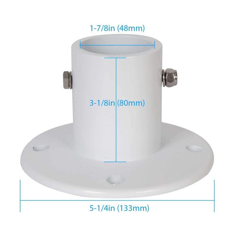 HECASA Deck Anchor Flange Cast Above Ground Pool Ladders Handrails