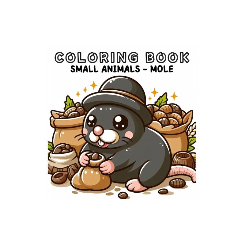 Coloring Book: Small Animals World - Mole