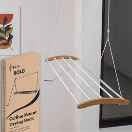 Ceiling Mounted Drying Racks for Laundry-Space-Saving Ceiling Clothes Drying Rack-Pulley Drying Rack-Wood, Metal, Ceiling Clothing Rack-Ceiling Mount Drying Rack-Clothes Drying Rack Ceiling Mounted