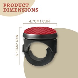 Kutyun Steering Wheel Knob, Steering Wheel Knob Spinner, 360 Degrees Rotation Suicide Knobs with Silicone Surface and Metal Bearings for Steering Wheel, Universal for Cars, Trucks, Boat, Tractor (Red)