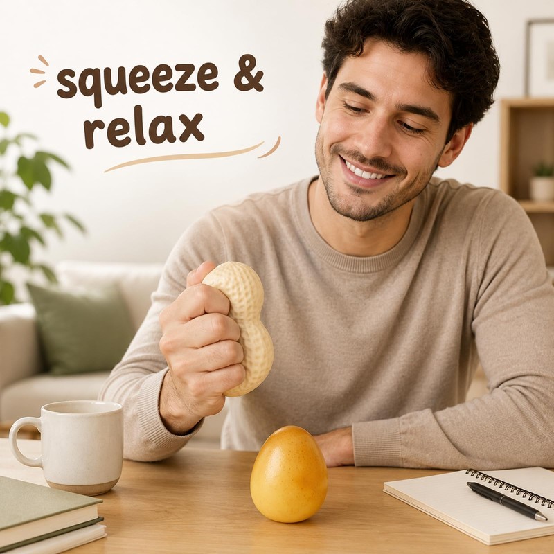BLBATBK 2 PCS Peanut Squishy, Potato Squishy, Combined Stylish Desktop