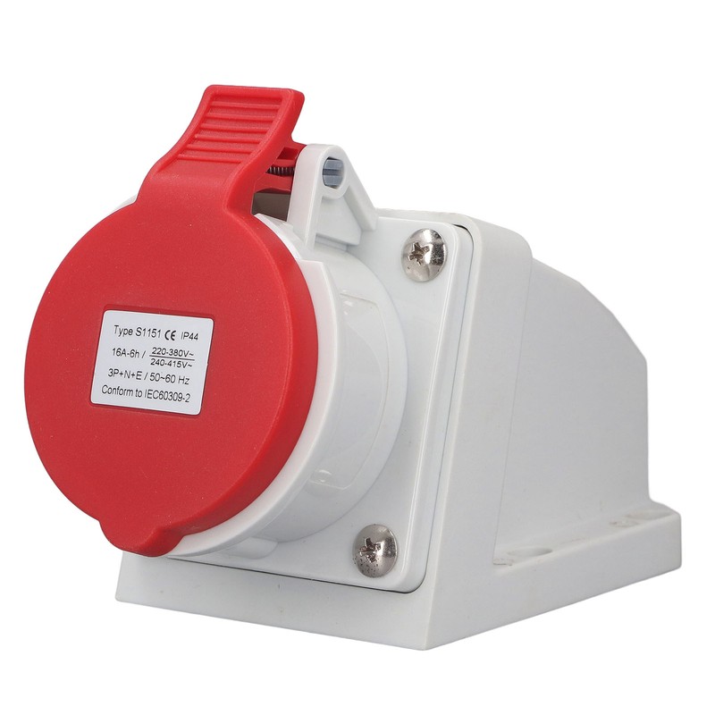 Industrial Power Socket IP44 Waterproof Dustproof 5 Core 16A 3P+N+E