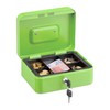 Relaxdays Lockable cash box, removable insert, 5 compartments, iron cash