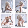 Fyore Coffee Brown Hair Towel with Button, Dries Hair Quickly,