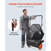VEVOR Push Lawn Sweeper, 21inch Leaf & Grass Collector, Heavy