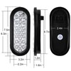 Traberm 4Pcs 6" Inch Oval Red 24 Led Trailer Tail