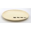 Seto Ware Black Cat 小判 Plate (Large) Pink
