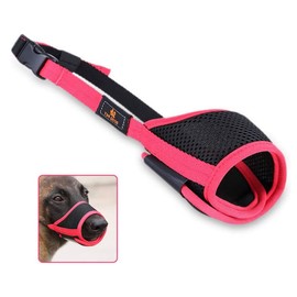 Ottsas Dog Mouth Mesh Dog Cover with Adjusta Mouth Adjustable Loop and Soft Pad Dog Training Muzzle Prevent for Barking, Biting and Chewing Dog Mouth (L)