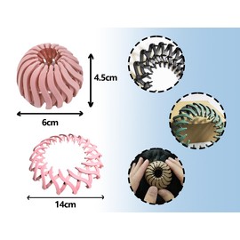 ZoeTekway Pack of 4 Vintage Bird Nest Hair Clips for Women, Large Hair Clips, Hair Grippers, Non-Slip Hair Clips, Lazy Bird Nests Hair Accessories for Women and Girls