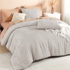 Litanika Super King Plus Comforter Linen Grey, 3 Pieces Tufted