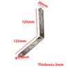 Angle Connector Stainless Steel L Shape with Screws 125 x