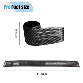 Car Rear Bumper Protector, Scratch-Resistant Carbon Fiber Door Sill Protector Strip, Car Door Edge Guard Sticker, Universal Exterior Accessories, Front/Rear Bumper Trim Cover (41.73'')