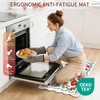 Kitchen Rugs, 2PCS Waterproof Kitchen Mats, Cushioned Anti Fatigue Kitchen