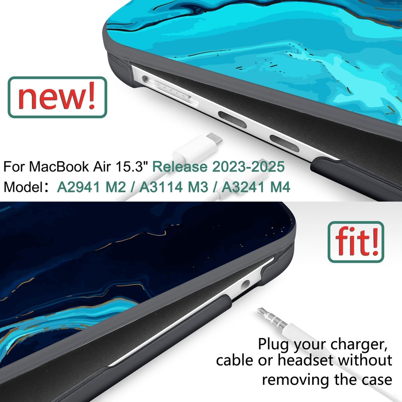 DONGKE Compatible with M4 MacBook Air 15 inch Case 2025