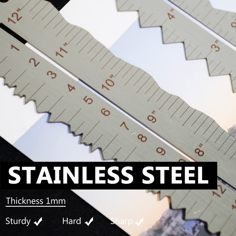 UPTTHOW Stainless Steel Metal Paper Tearing Ruler for Cutting Paper