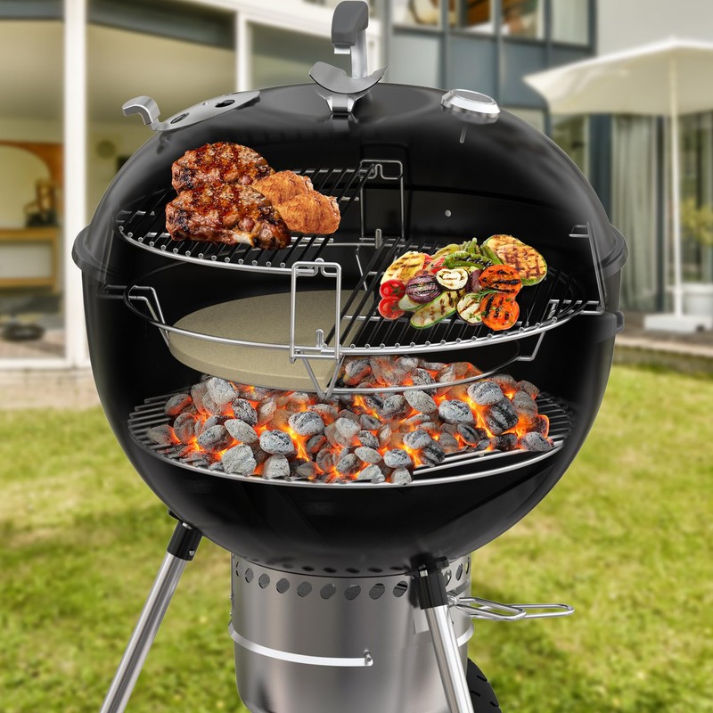 Charkettle Cooking Grate System Kit, Stainless Steel Multi-Level Base Rack