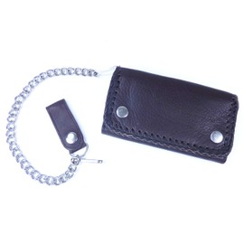 Westernwear-Shop - Biker & Trucker Wallet Classic Brown Biker Trucker Leather Wallet with Chain, brown, Vintage