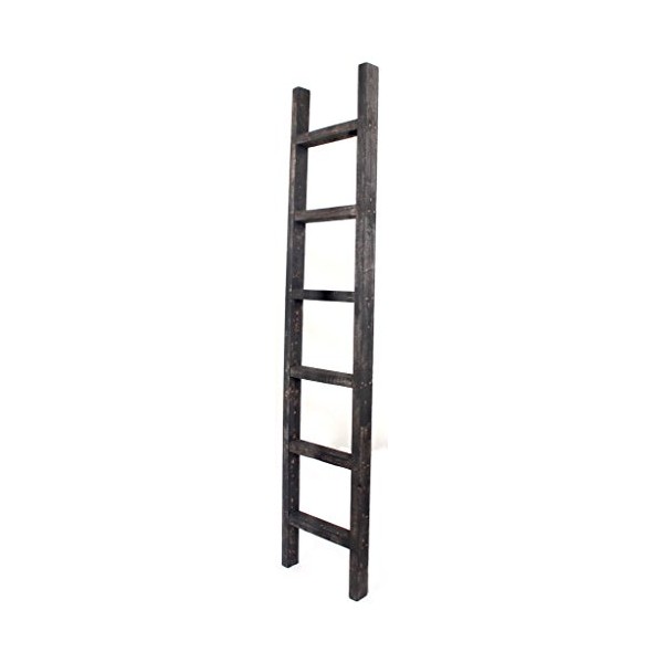 BarnwoodUSA Rustic Decorative Ladder - 100% Upcylced Wood (72" x
