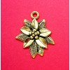 Unbranded 18 pcs ANT GOLDTONE Christmas POINSETTIA SETS Charms Pendants