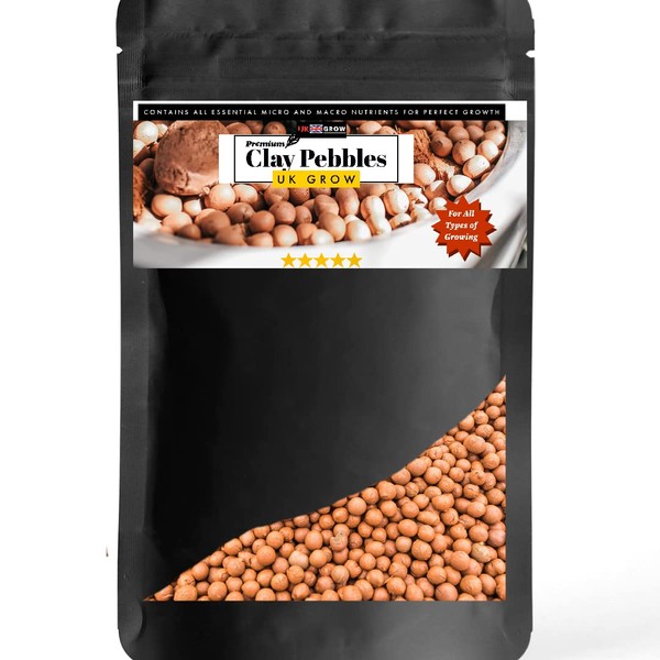 UK GROW Clay Pebbles 1L hydroponic Growing Substrate soil addative (1L)
