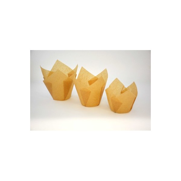Standard Cupcake Paper Tulip Cup Liners Natural Beige 2''x 2 3/4 '' - 2000pcs