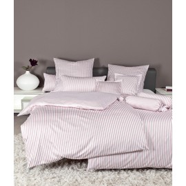 Janine 3912 Mako Silk Satin Reversible Bed Linen Modern Classic 80 x 80 cm Chalk Pink