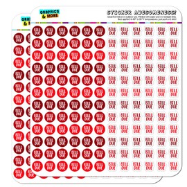 Bill Due Dots Planner Calendar Scrapbooking Crafting Stickers - Red - Opaque