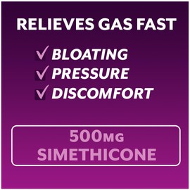 Phazyme Gas Relief, Ultimate Gas and Bloating Relief for Adults, 500 mg Simethicone Fast Gels, 20 Count