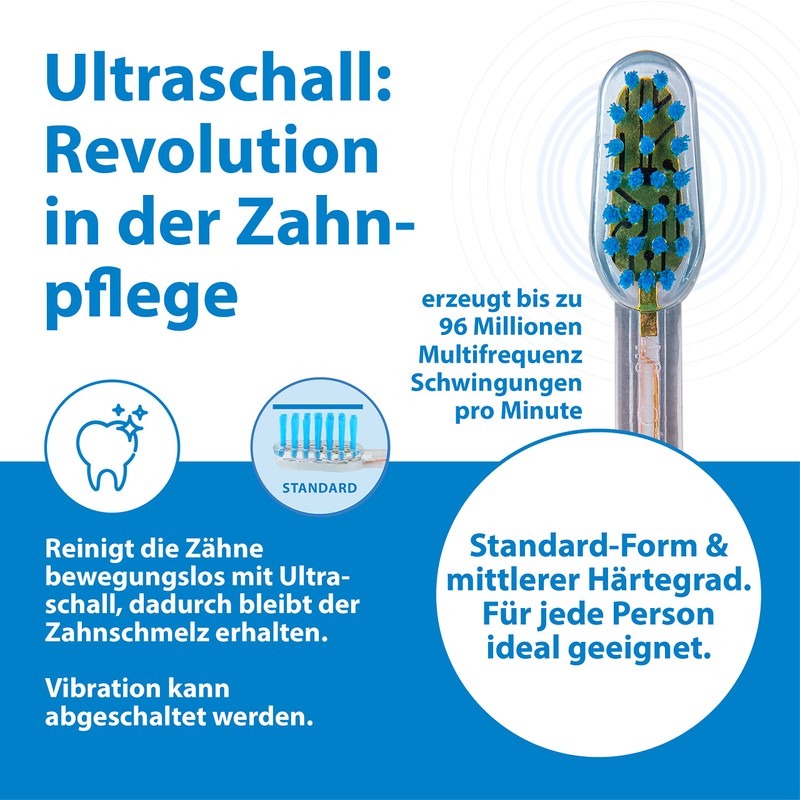 Emmi-dent Platinum 4-Pin Bristle-Head Attachments - Electric Toothbrush Replacement Heads.