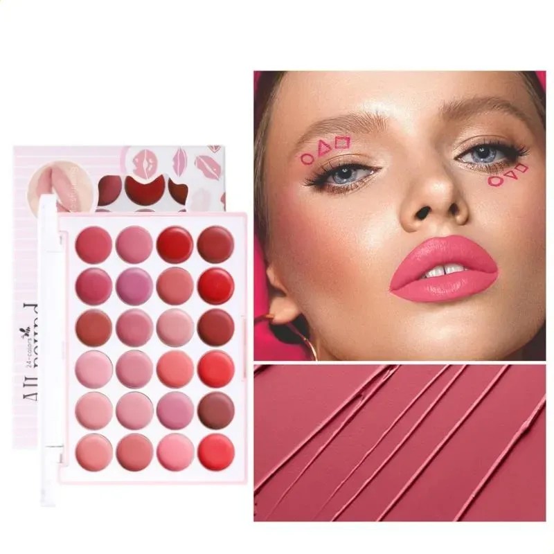 Paleta Labiales Mate 24 Tonos Miss Rose M557- 7301-489m-24color